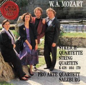 [중고] Pro Arte Quartett Salzburg / Mozart : Streichquartette K. 170, 428, 464 (수입/09026618092)