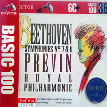 [중고] Andre Previn / Beethoven : Symphonies N. 7&amp;8 (Basic 100/bmgcd9836)
