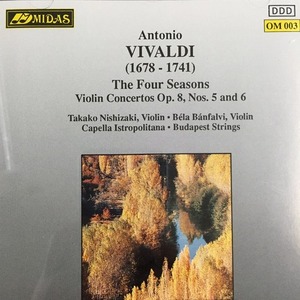 [중고] Takako Nishizaki, Bela Banfalvi, Capella Istropolitana, Budapest Strings / Vivaldi : The Four Season, Violin Concertos Op.8, Nos.5 and 6 (수입/om003)