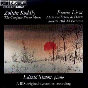 [중고] Laszlo Simon / Kodaly, Liszt : Complete Piano Music (수입)