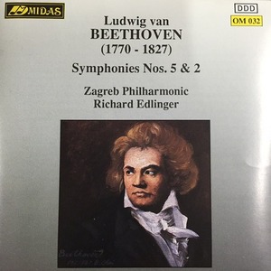 [중고] Zegreb Philharmonic, Richard Edlinger / Beethoven : Symphonies Nos. 5 &amp; 2 (수입/om032)