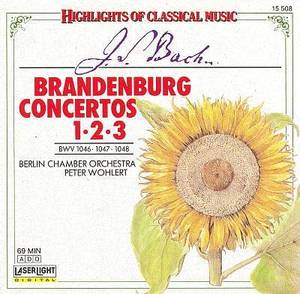 Peter Wohlert / Bach: Brandenburg Concertos Nos. 1, 2 &amp; 3 (수입/미개봉/15508)