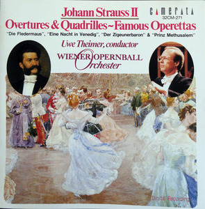 [중고] Uwe Theimer / Johann Strauss II - Overtures &amp; Quadrilles ~ Famous Operettas (일본수입/32cm271)