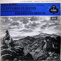 [중고] [LP] Clifford Curzon(Piano), Eduard Van Beinum- Concertgebouw Orchestra of Amsterdam / Brahms: Piano Concerto No.1 in D minor (수입,ACLM 227) -SW100