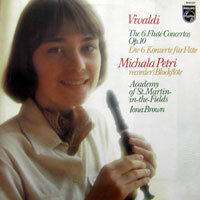 [중고] [LP] Michala Petri, Iona Brown- Academy of St.Martin-in-the -fields / Vivaldi: Concerti Op.10 for Recorder, Strings, and Continus (수입/9500 942)