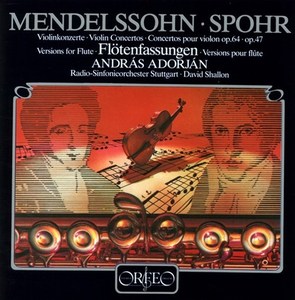 [중고] David Shallon / Mendelssohn &amp; Spohr: Violin Concertos Arranged For Flute (수입/c046831a)