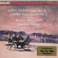[중고] Beaus Arts Trio, Lawrence Dutton / Saint-Saens : Piano Trio No.1, Faure, Piano Quartet No.2 (dp0985)