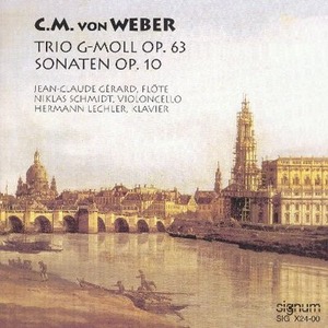 [중고] Jean-Claude Gerard, Niklas Schmidy, Hermann Lechler / Weber : Trio Op63, Sonaten Op.10 (수입/six2400)