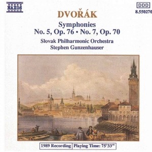 [중고] Stephen Gunzenhauser / Dvorak : Symphonies Nos.5 &amp; 7 (수입/8550270)