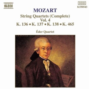 [중고] Eder Quartet / Mozart : String Quartets Vol..4 (수입/8550543)