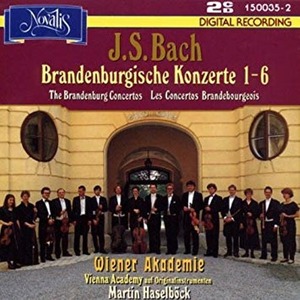 [중고] Wiener Akademie, Martin Haselbock : Bach : Brandenburgische Konzerte 3, 4 &amp; 5 (nvcd7045)