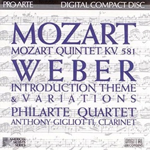 [중고] Phil Arte Quartet, Anthony Gigliotti / Mozart : Quintet K.581 (ntcd003)