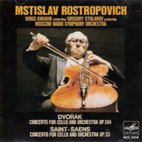 [중고] Mstislav Rostropovich / Dvorak, Saint-Saens : Concertos for Cellon and Orchestra (수입/vicc2028)