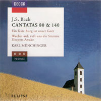 [중고] Karl Munchinger / Bach : Cantatas 80 &amp; 140 (수입/4487062)