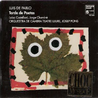 [중고] Lusia Castellani, Jorge Chamine / Luis de Pablo : Tarde de Poetas (2CD/수입/hmc901568)