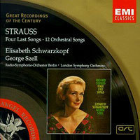 [중고] Elisabeth Schwarzkopf, George Szell / Strauss : Four Last Songs &amp; 12 Songs (수입/724356696020)