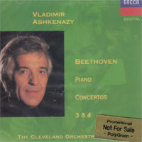 Vladimir Ashkenazy / Beethoven : Piano Concertos No3&amp;4 (미개봉/홍보용/dd0966)
