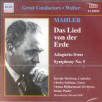 Bruno Walter / Mahler : Adagietto From Symphony No.5 In C Sharp Minor Etc (수입/미개봉/8110850)