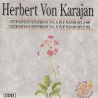 [중고] Herbert von Karajan / Beethoven : Symphonies 6 &amp; 8 (수입/sym082)