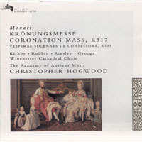 [중고] Christoperh Hogwood / Mozart : Kronungsmesse, Vesperae K339 (수입/d101452)