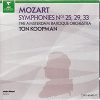 [중고] Ton Koopman / Mozart : Symphonies Nos.25, 29, 33 (수입/2292454312)