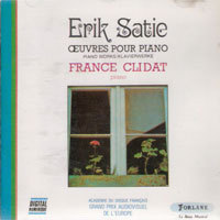 [중고] France Clidat / Satie : Oeuvred Pour Piano (skcdl0110)