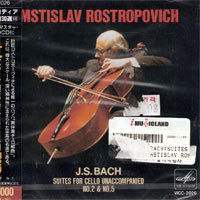 Mstislav Rostropovich / Bach : Suites for Cello Unaccompanied No.2 &amp; No.5 (수입/미개봉/vicc2026)