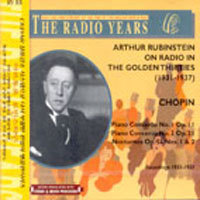 Artur Rubinstein / Arthur Rubinstein On Radio In The Golden Thirties (미개봉/ry101)