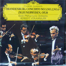 [중고] Herbert von Karajan / Bach : Brandenburg Concerto No.5, No.2, No.6 (nis8001)