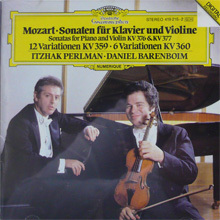 [중고] Itzhak Perlman, Daniel Barenboim / Mozart : Violinsonaten KV376 &amp; KV377, Variationen (수입/4192152)