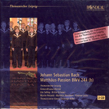 Thomanerchor Leipzig / Bach : Matthaus-Passion Bwv 244 (3CD/수입/미개봉/rop40202122)