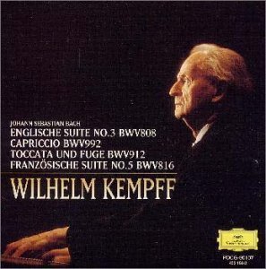 [중고] Wilhelm Kempff / 바흐 : 피아노 작품집 (Bach : English Suite No.3 BWV808, Capriccio BWV 992, Toccata and Fugue BWV 912) - 90107