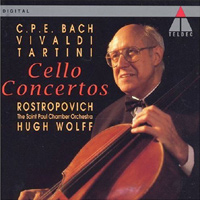 Mstislav Rostropovich, Hugh Wolff / Vivaldi, Tartini &amp; C.P.E. Bach : Cello Concertos (수입/미개봉/9031773112)