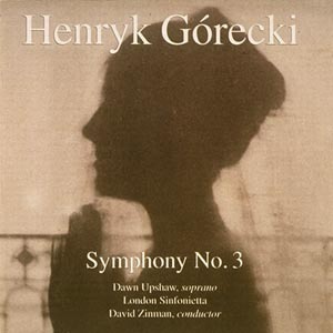 [중고] Dawn Upshaw, David Zinman / Gorecki: Symphony No.3 Op.36 Symphony of Sorrowful Songs (7559792822)