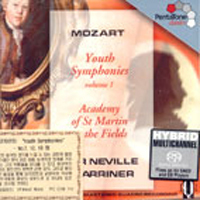 Neville Marriner / Mozart : Youth Symphonies Vol.1 (SACD Hybrid/수입/미개봉/5186112)