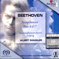 Kurt Masur / Beethoven : Symphonies 4 &amp; 7 (SACD Hybrid/수입/미개봉/5186145)