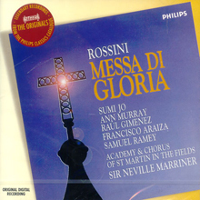 조수미 (Sumi Jo), Neville Marriner / Rossini : Messa Di Gloria (수입/미개봉/4757781)