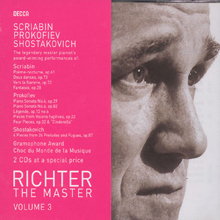 Sviatoslav Richter / The Master 3 - Scriabin, Prokofiev, Shostakovich (2CD/수입/미개봉/4758130)