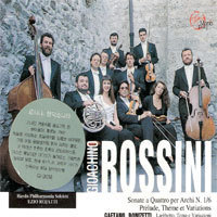 [중고] Ezio Rojatti / Rossini: Sonata a Quattro per Archi N.1/6 Prelude, Theme et Variations, Donizetti: Larghetto, Thema e Variazioni (2CD/아웃케이스/스티커부착/gi2038)