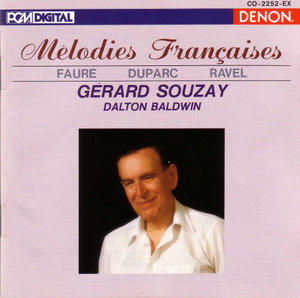 [중고] Gerard Souzay / Faure, Duparc, RavelMelodies : Francaises (cd2252/수입)