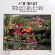[중고] Schubert : String Quartet No. 14 in d. D.810, String Quartet No. 12 in c. D.703 (0008)