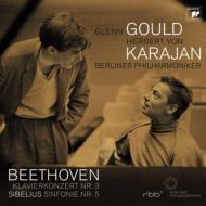 Glenn Gould, Herbert Von Karajan / Beethoven: Piano Concerto No.3 &amp; Sibelius: Symphony No.5 (미개봉/sb70254c)