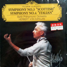 Herbert Von Karajan / Mendelssohn : Symphony No. 3 &quot;Scottish&quot;, Symphony No. 4 &quot;Italian&quot; (미개봉/nis8015)
