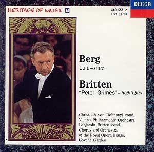 Berg, Britten / Heritage Of Music 58 (미개봉/4405582)