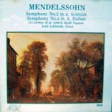 [중고] John Lubbock / Mendelssohn : Symphony No. 3 in a. &quot;Scottish&quot;, Symphony No. 4 in A. &quot;Italian&quot; (0009)