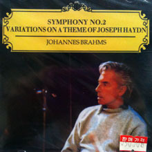 Herbert Von Karajan / Brahms : Symphony No. 2, Variation On A Theme Of Haydn (미개봉/amc2026)