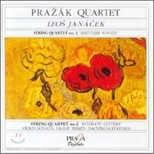 Prazak Quartet / Janacek : String Quartet No.1 &#039;Kreutzer Sonata&#039;, No.2 &#039;Intimate Letters&#039; (수입/미개봉/prd250108)