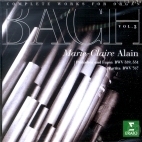 Marie-Claire Alain / Bach : Praludien Und Fugen Bwv539.551 Etc, Complete Works For Organ Vol.3 (수입/미개봉/4509967202)