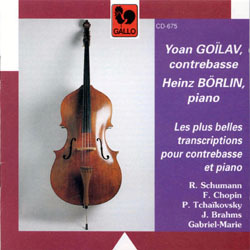 Yoan Goilav / Les Plus Belles Transcriptions Pour Doublebass Et Piano (더블베이스를 위한 아름다운 편곡 작품/수입/미개봉/cd675)