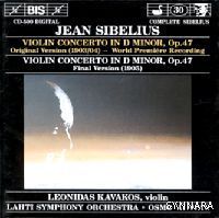 [중고] Leonidas Kavakos, Osmo Vanska / Sibelius : Violin Concerto (시벨리우스 : 바이올린 협주곡 - 오리지널 버전과 최종 버전/수입/biscd500)